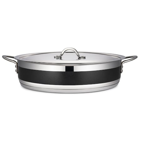 Bon Chef Country French 2 Pot W/Cover 14 3/4" Dia X 3 3/8" H  9 Qt - Black 71032-CF2-B